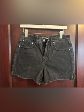 Madewell Black High-Rise Denim Cutoff Shorts - Size 26